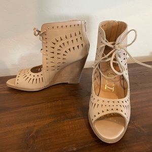 Ccocci “Celine” wedge in Nude
